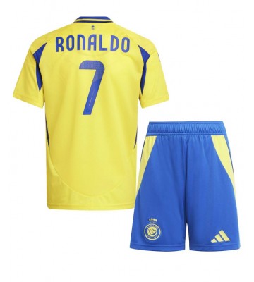 Al-Nassr Cristiano Ronaldo #7 Primera Equipación Niños 2024-25 Manga Corta (+ Pantalones cortos)